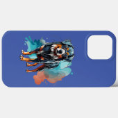 Dynamic Bernese Dok Zeichnend Aquarelltuch Case-Mate iPhone Hülle (Rückseite (Horizontal))