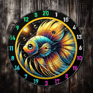 Dynamic Betta Dartboard Wall Art Dartscheibe