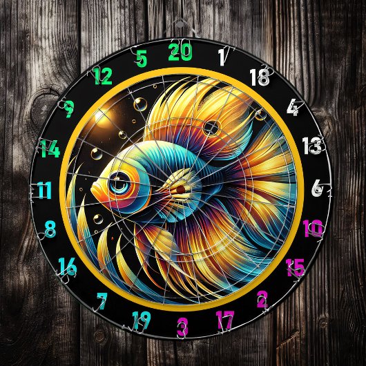 Dynamic Betta Dartboard Wall Art Dartscheibe
