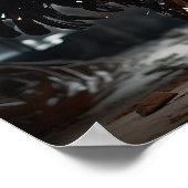 Dynamic Black Game Rooster Poster - Sh faszinieren (Ecke)