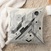 Dynamic Black & White Geometry Kissen (Decke)