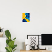 Dynamic Blend of Yellow, Blue, & Orange Accents Poster (Heimbüro)