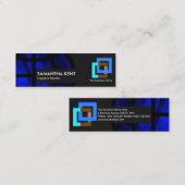 Dynamic Blue Polygon Global Logistics Manager Mini Visitenkarte (Vorne/Hinten)