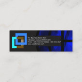 Dynamic Blue Polygon Global Logistics Manager Mini Visitenkarte (Rückseite)