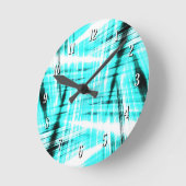 Dynamic blue streaked background runde wanduhr (Winkel)
