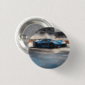 Dynamic Blue Urban Race Scene Button (Vorne & Hinten)