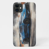 Dynamic Blue Urban Race Scene Case-Mate iPhone Hülle (Rückseite)