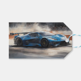 Dynamic Blue Urban Race Scene Geschenkanhänger