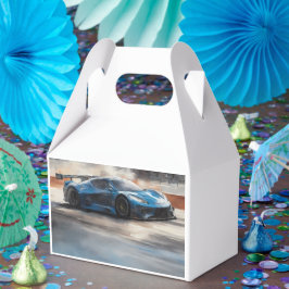 Dynamic Blue Urban Race Scene Geschenkschachtel