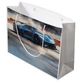 Dynamic Blue Urban Race Scene Große Geschenktüte