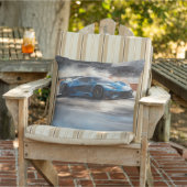 Dynamic Blue Urban Race Scene Kissen (Stuhl )