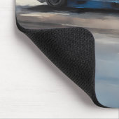 Dynamic Blue Urban Race Scene Mousepad (Ecke)