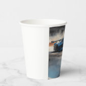 Dynamic Blue Urban Race Scene Pappbecher (Rechts)