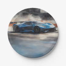 Dynamic Blue Urban Race Scene