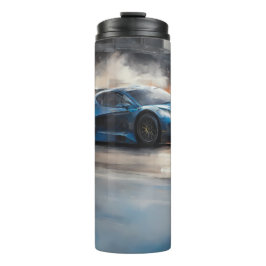 Dynamic Blue Urban Race Scene Thermosbecher