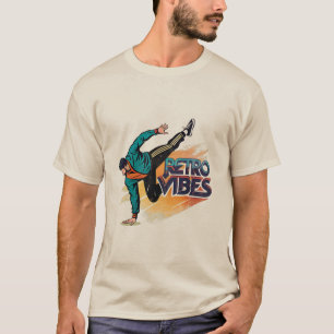 Dynamic Breakdancer Graphic Design, 80er Jahre 90e T-Shirt