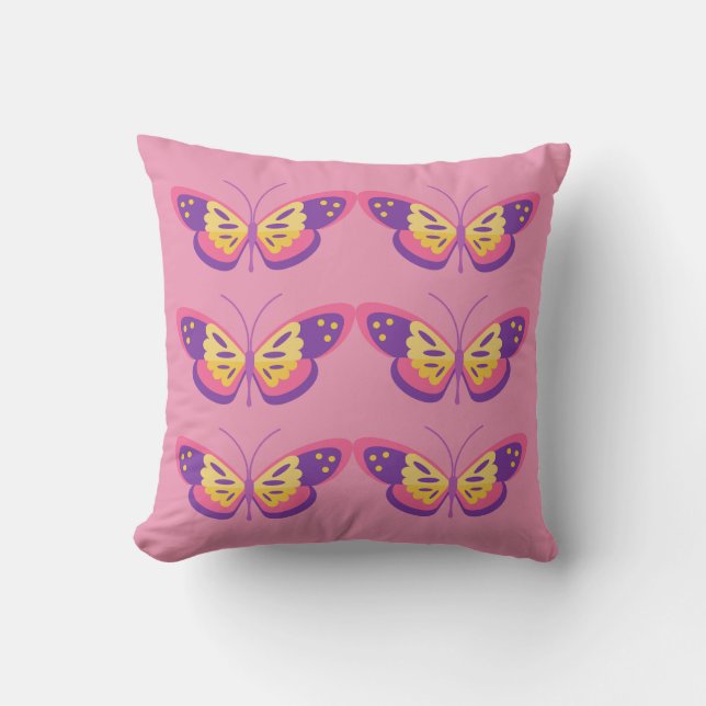 Dynamic Butterfly Swirl Pillow Kissen (Vorderseite)