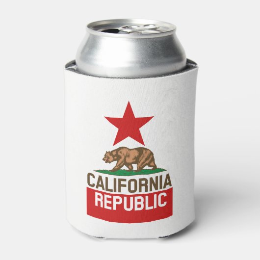 Dynamic California State Flag Graphic on a Dosenkühler (Kanne Vorderseite)