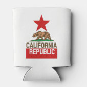 Dynamic California State Flag Graphic on a Dosenkühler (Rückseite)
