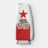 Dynamic California State Flag Graphic on a Flaschenkühler (Vorderseite)