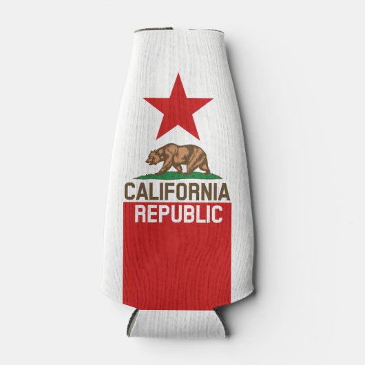 Dynamic California State Flag Graphic on a Flaschenkühler (Vorderseite)