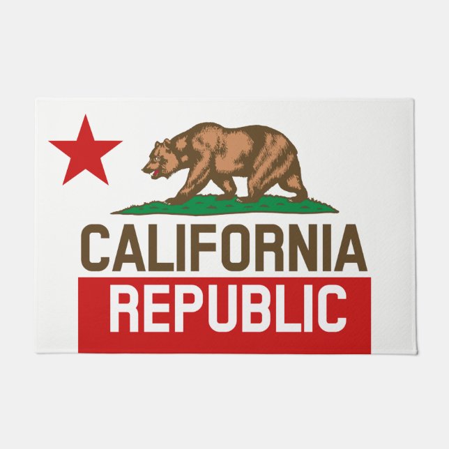 Dynamic California State Flag Graphic on a Fußmatte (Vorderseite)