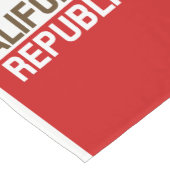 Dynamic California State Flag Graphic on a Kurzer Tischläufer (Ecke)