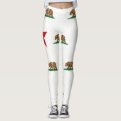 Dynamic California State Flag Graphic on a Leggings (Vorderseite)