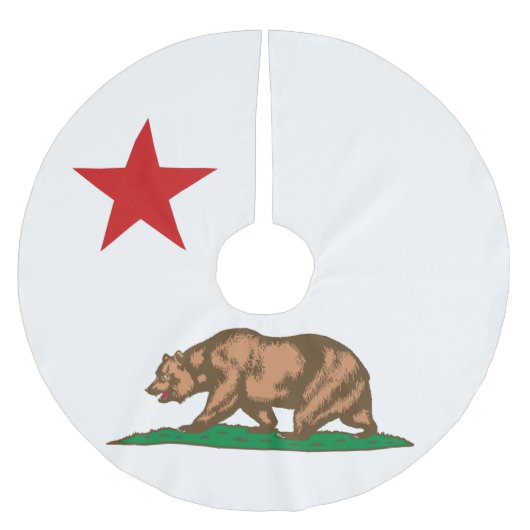 Dynamic California State Flag Graphic on a Polyester Weihnachtsbaumdecke (Vorderseite)