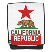 Dynamic California State Flag Graphic on a Rucksack (Vorderseite)