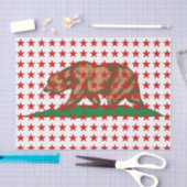 Dynamic California State Flag Graphic on a Seidenpapier (Handwerk)