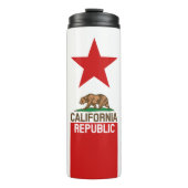 Dynamic California State Flag Graphic on a Thermosbecher (Vorderseite)