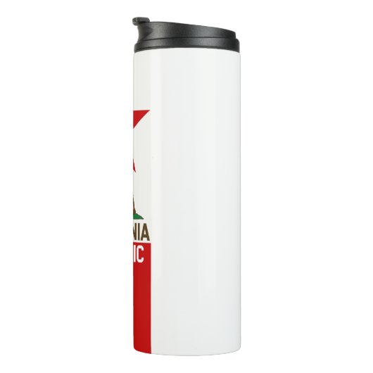 Dynamic California State Flag Graphic on a Thermosbecher (Nach rechts gedreht)