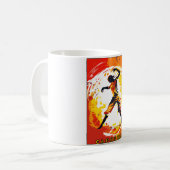 Dynamic Capoeira Moderne Abstrakte Kunst aus Brasi Kaffeetasse (Vorderseite Links)