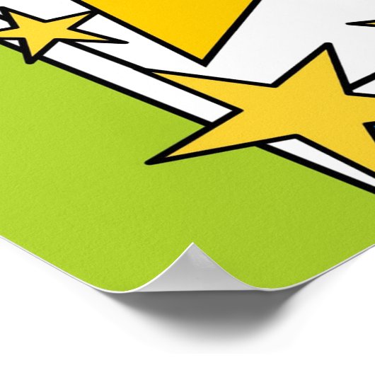 Dynamic Cartoon Comic Book Style Voting School Poster (Ecke)