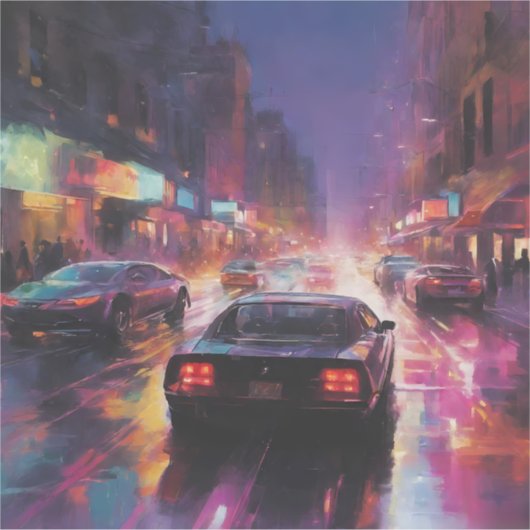 Dynamic Cityscape Racing Aufkleber (Vorderseite)