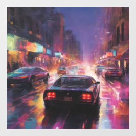 Dynamic Cityscape Racing Fensteraufkleber
