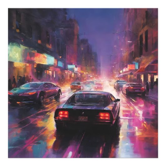 Dynamic Cityscape Racing Fotodruck (Vorne)