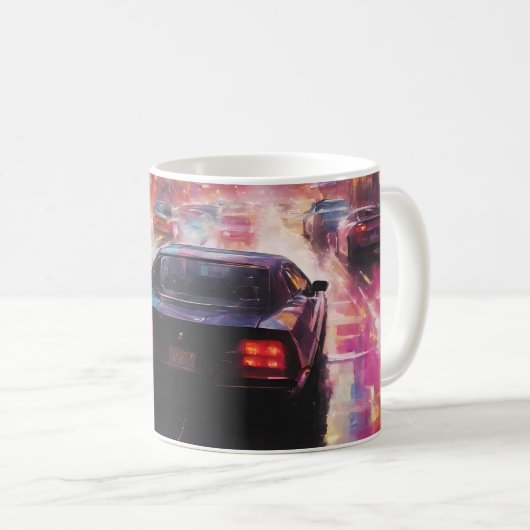 Dynamic Cityscape Racing Kaffeetasse (VorderseiteRechts)