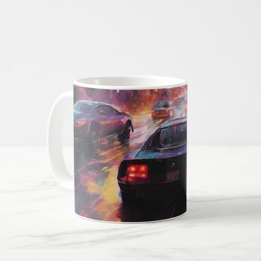 Dynamic Cityscape Racing Kaffeetasse (Vorderseite Links)