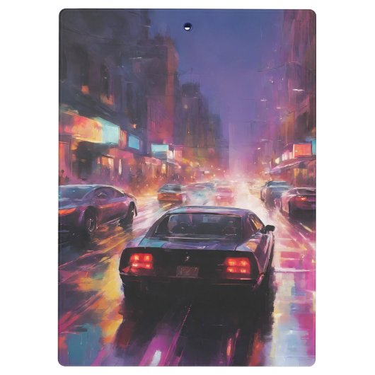 Dynamic Cityscape Racing Klemmbrett (Rückseite)