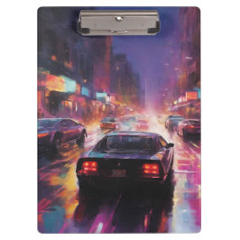 Dynamic Cityscape Racing Klemmbrett