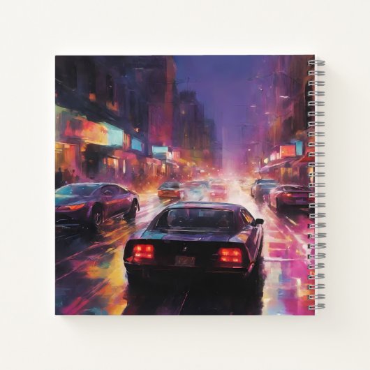 Dynamic Cityscape Racing Notizblock (Rückseite)