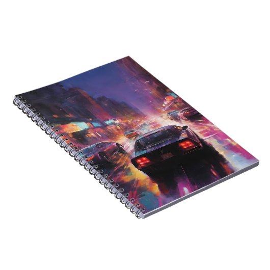 Dynamic Cityscape Racing Notizblock (Rechte Seite)