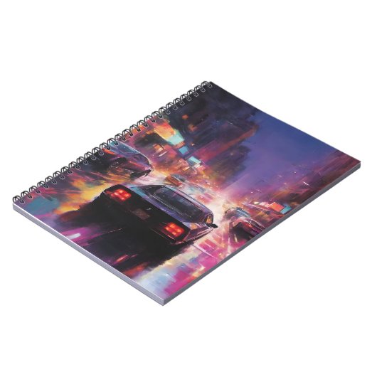 Dynamic Cityscape Racing Notizblock (Linke Seite)