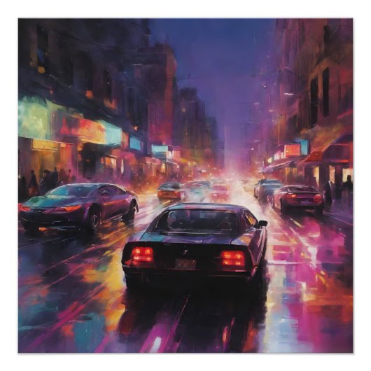 Dynamic Cityscape Racing Poster (Vorderseite)