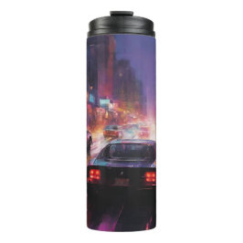 Dynamic Cityscape Racing Thermosbecher