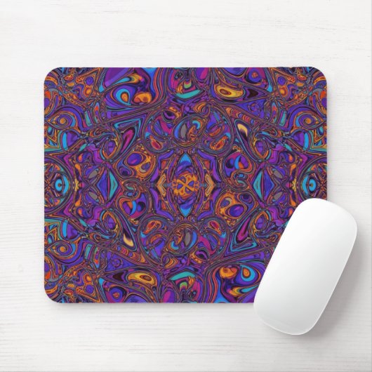 Dynamic Color Gradient Abstract Mosaic Mousepad (Mit Mouse)