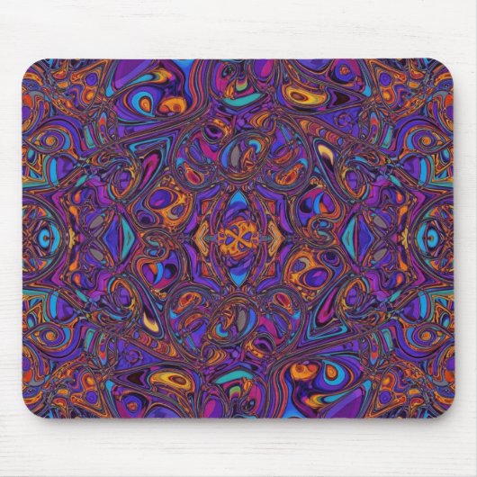 Dynamic Color Gradient Abstract Mosaic Mousepad (Vorne)
