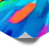 Dynamic Color Streams Artwork Poster (Ecke)